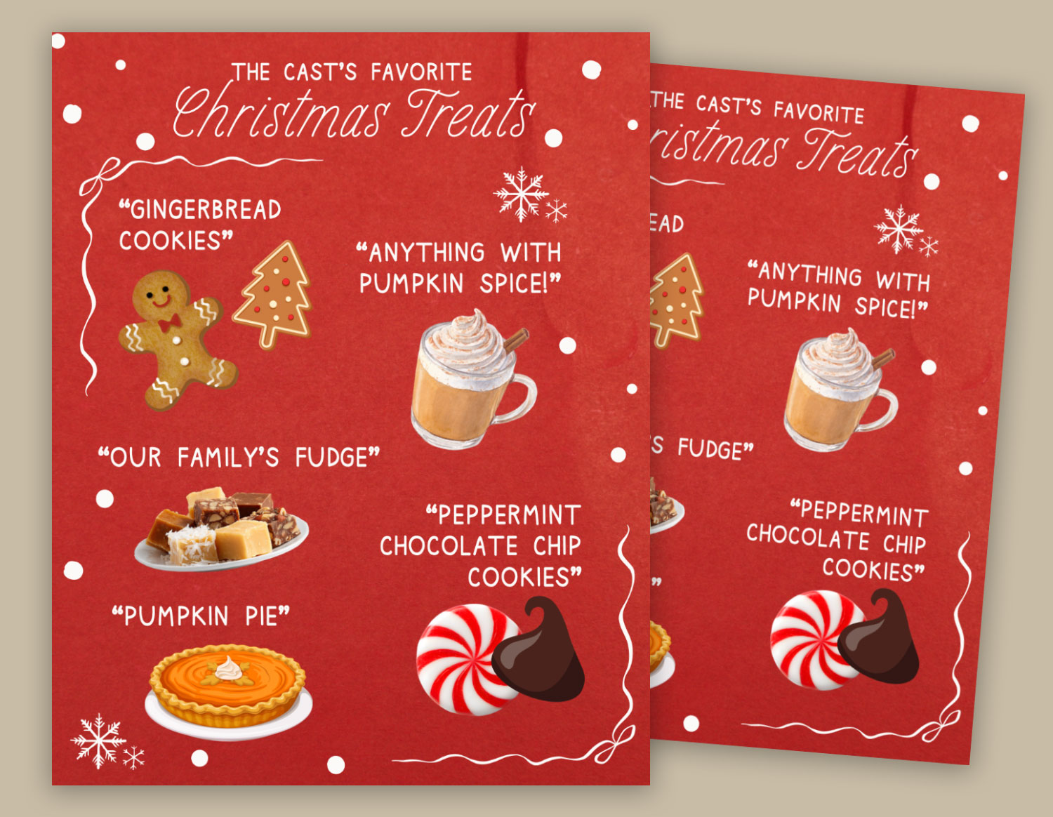 The Cast's Favorite Christmas Treats